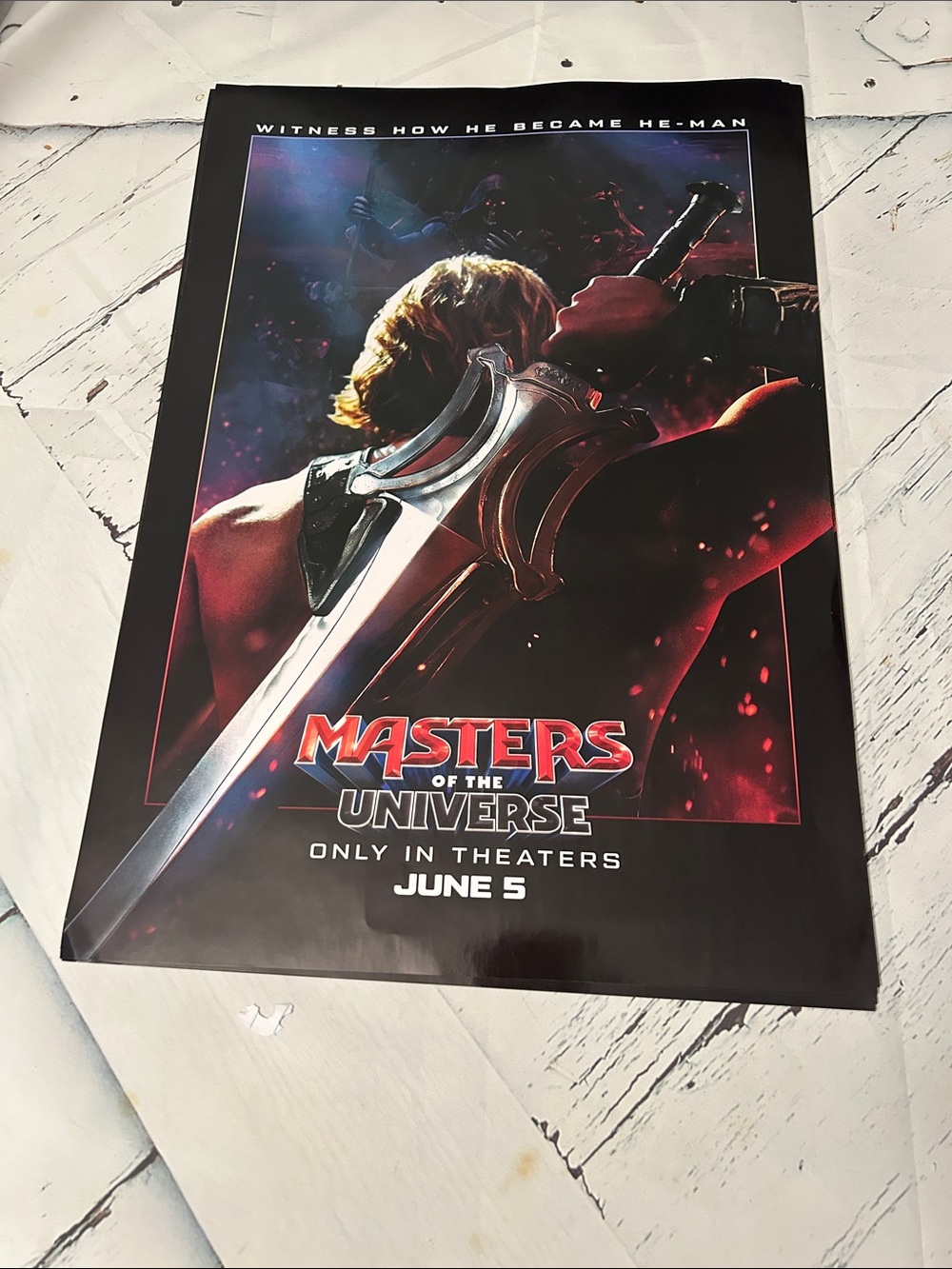Masters of the Universe Movie Poster - Red, Black, Silver